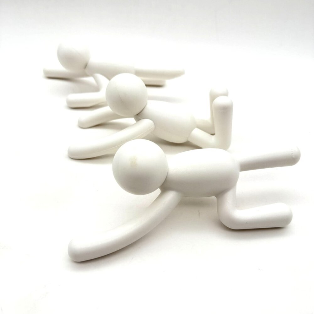 Umbra Buddy Wall Hooks – White Climbing Figures Alan Wisniewski Design Set of 3 - Picture 2 of 8